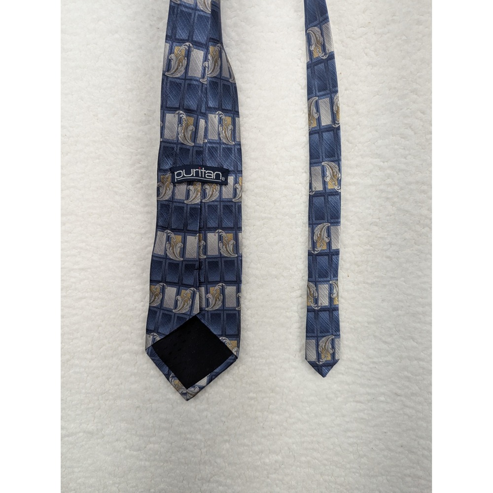 Puritan Blue Patterned Necktie -‎ Classic Menswear, Formal Event, Career